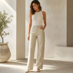 LEATHER PANTS BEIGE