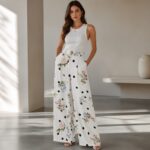 PRINTED PANTS BEIGE